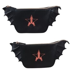 (2) Jeffree Star Bat Wing Cosmetic Royalty Bag